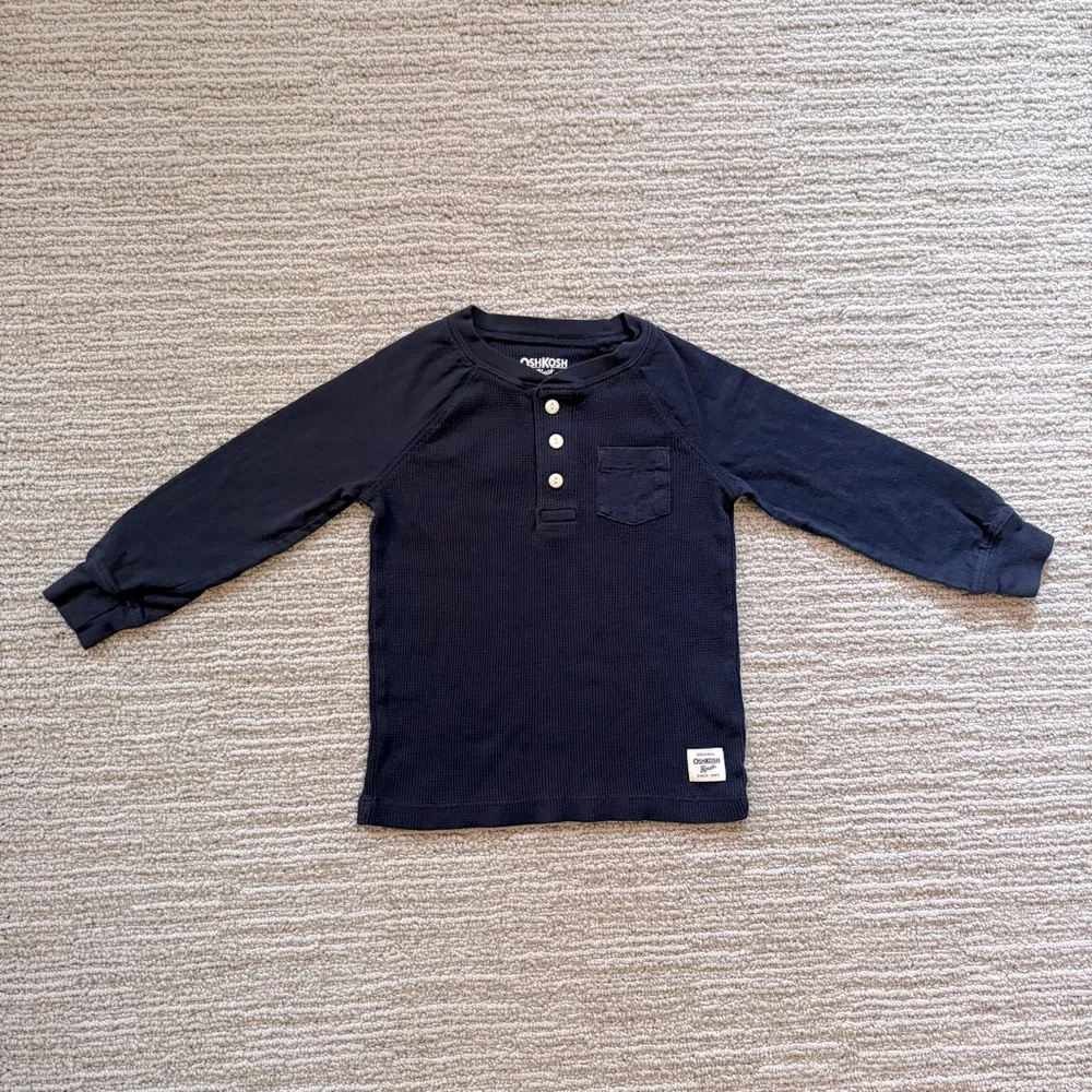 Oshkosh Navy‎ Blue Kids Shirt 4T